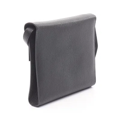 Pre-owned Hermes Black Chevre Leather Shoulder Bag ()