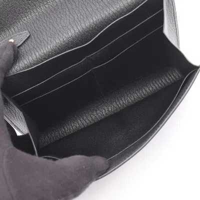 Pre-owned Hermes Black Chevre Leather Shoulder Bag ()