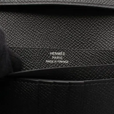 Pre-owned Hermes Black Epsom Leather Wallet (bi-fold) ()
