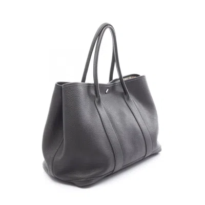 Pre-owned Hermes Black Taurillon Clemence Leather Tote Bag ()