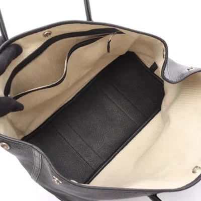 Pre-owned Hermes Black Taurillon Clemence Leather Tote Bag ()