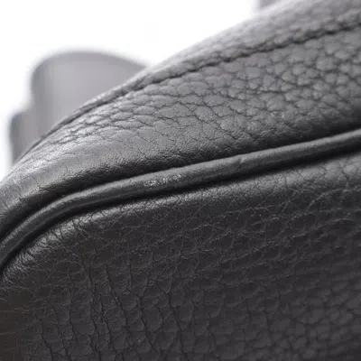 Pre-owned Hermes Black Taurillon Clemence Leather Tote Bag ()