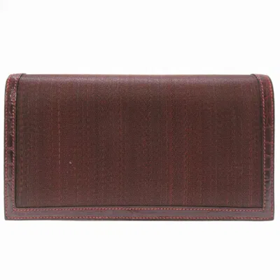 Pre-owned Hermes Bordeaux Crinoline Red Color Crinoline Clutch Bag ()