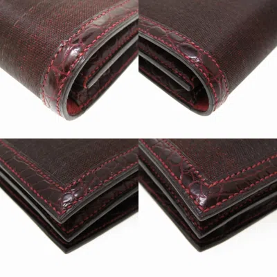 Pre-owned Hermes Bordeaux Crinoline Red Color Crinoline Clutch Bag ()