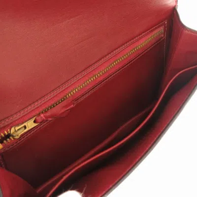 Pre-owned Hermes Bordeaux Crinoline Red Color Crinoline Clutch Bag ()