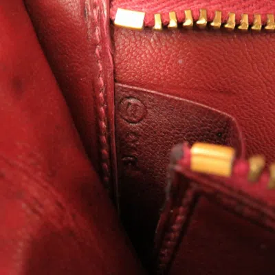 Pre-owned Hermes Bordeaux Crinoline Red Color Crinoline Clutch Bag ()