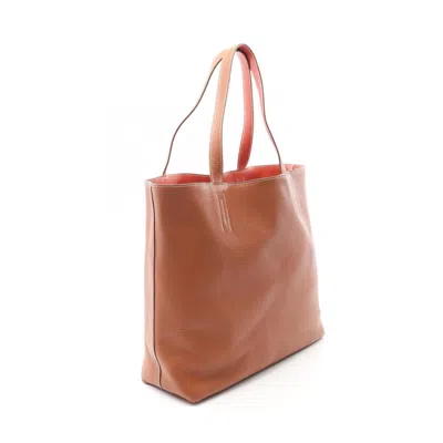 Pre-owned Hermes Bordeaux Brown Taurillon Clemence Leather Tote Bag () In Multi