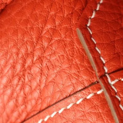 Pre-owned Hermes Bordeaux Brown Taurillon Clemence Leather Tote Bag () In Multi