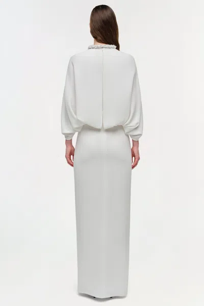 Simkhai Annette Cape Gown In Ivory Multi In White