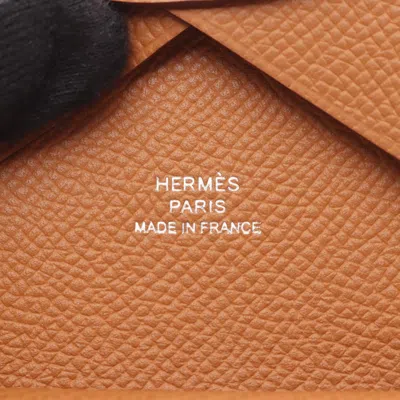 Pre-owned Hermes Brown Epsom Leather Coin Purse/coin Case ()