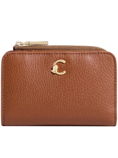 Coccinelle C-me Zipped Leather Wallet In Brown