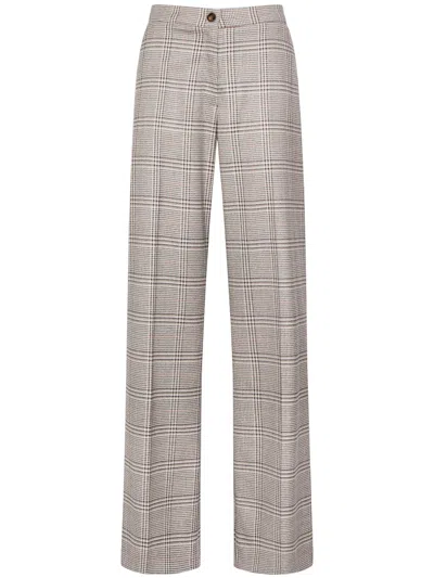 Elena Miro' Check-pattern Trousers In Multi