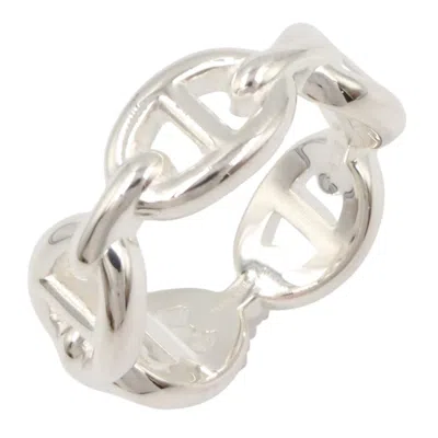 Pre-owned Hermes Chaine D'ancre Silver Silver 925 Band Ring ()