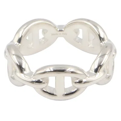 Pre-owned Hermes Chaine D'ancre Silver Silver 925 Band Ring ()
