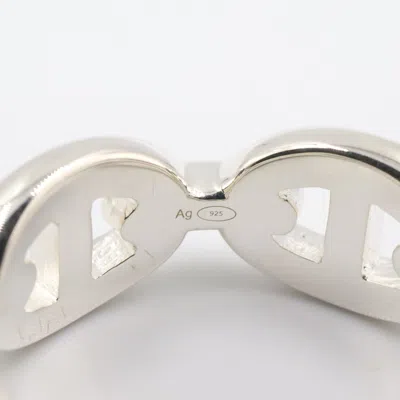 Pre-owned Hermes Chaine D'ancre Silver Silver 925 Band Ring ()