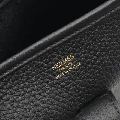 Pre-owned Hermes Evelyne Black Leather Shoulder Bag ()