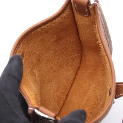 Pre-owned Hermes Evelyne Brown Taurillon Clemence Leather Shoulder Bag ()