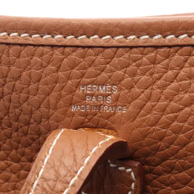 Pre-owned Hermes Evelyne Brown Taurillon Clemence Leather Shoulder Bag ()
