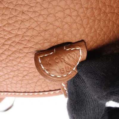 Pre-owned Hermes Evelyne Brown Taurillon Clemence Leather Shoulder Bag ()