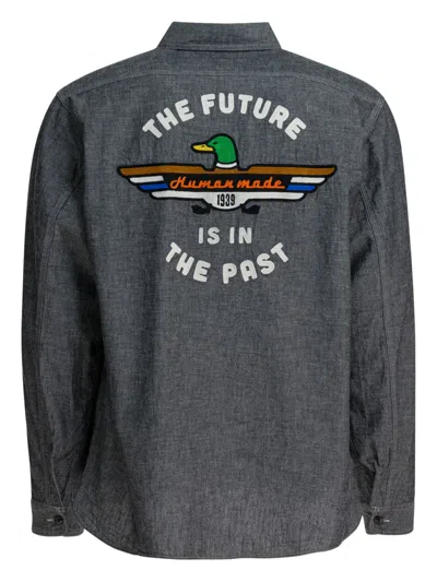 Human Made Chambray Buttoned Shirt In Gray