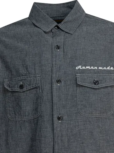 Human Made Chambray Buttoned Shirt In Gray