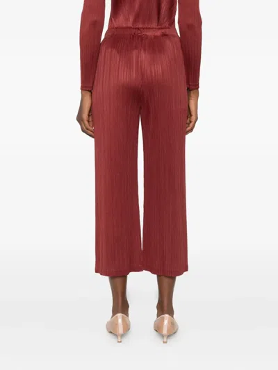Issey Miyake Pleated Trousers In Brown