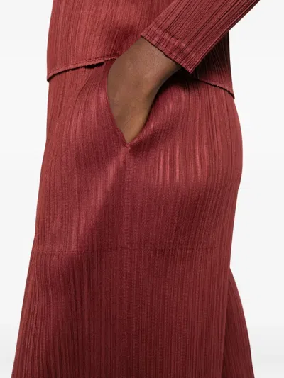 Issey Miyake Pleated Trousers In Brown