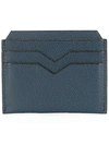 Valextra Textured-leather Cardholder In Blue