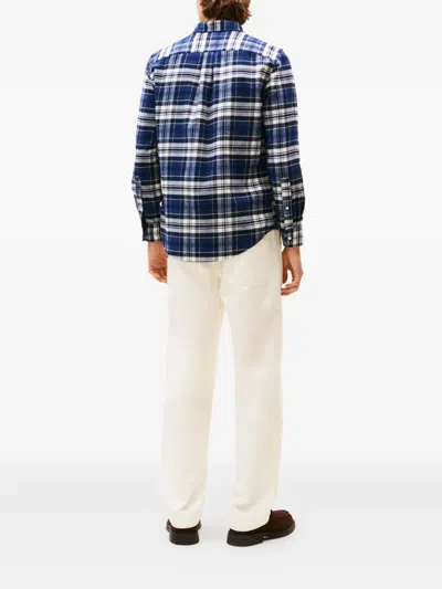 Tommy Hilfiger Plaid Long-sleeved Shirt In Blue