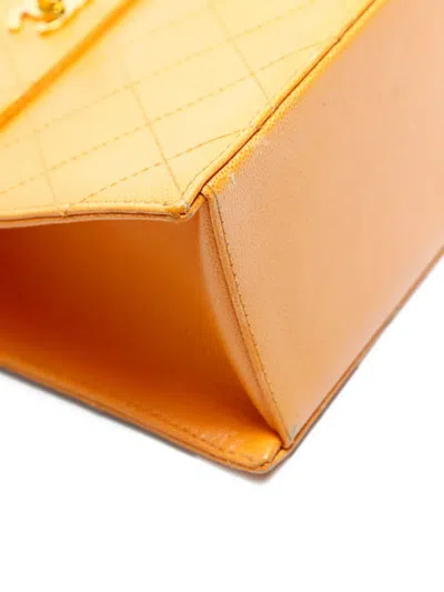 Pre-owned Chanel 1997-1999 Diamond Shoulder Bag In Orange