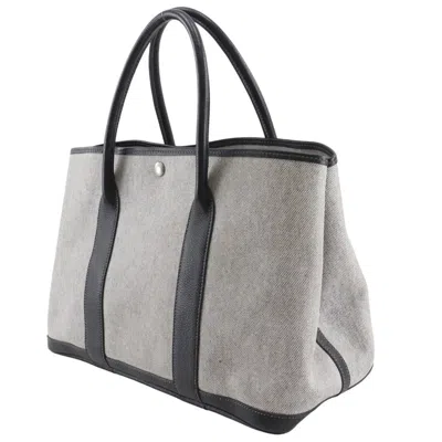 Pre-owned Hermes Gray Toile H Tote Bag ()