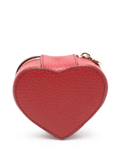 Aspinal Of London Heart Ring Box (4.5cm X 9cm) In Red
