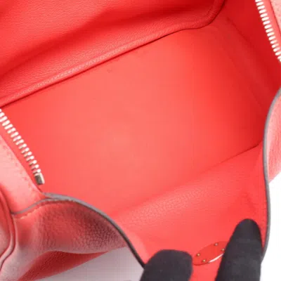 Pre-owned Hermes Lindy Pink Taurillon Clemence Leather Shoulder Bag ()