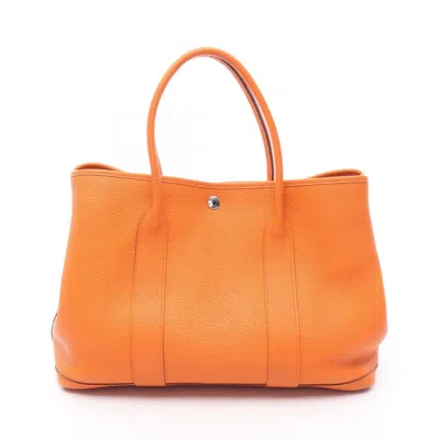 Pre-owned Hermes Orange Negonda Leather Tote Bag ()