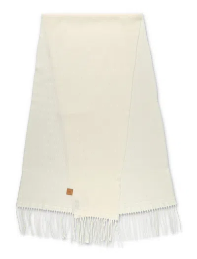 Apc A.p.c. Aria Wool Scarf With Logo In Neutral