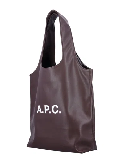 Apc A.p.c. Ninon Small Tote Bag In Purple