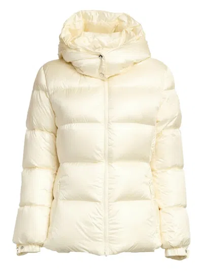 Add Fitted Puffer Jacket With Removable Hood In Neutral
