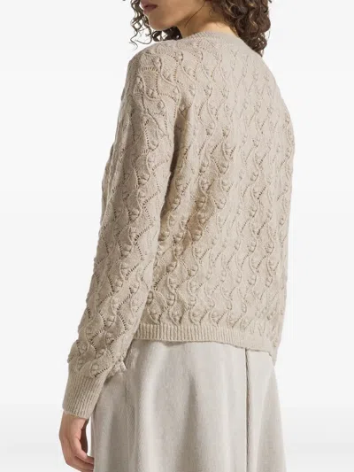 Seventy Button Textured Sweater In Neutral