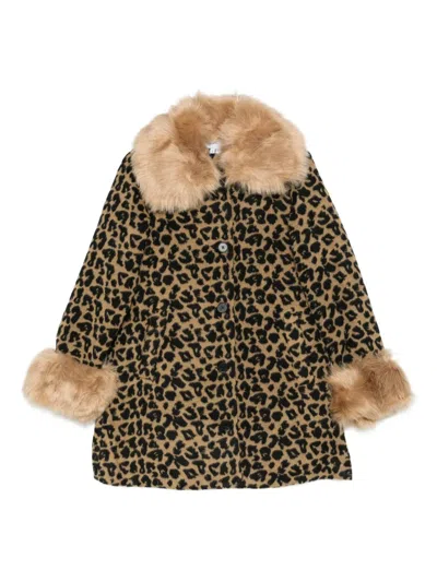 Never Fully Dressed Leopard-print Coat In Brown