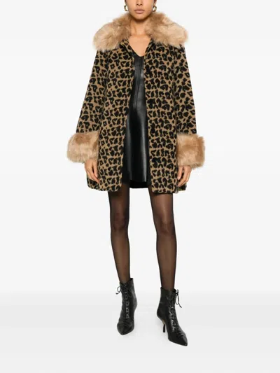 Never Fully Dressed Leopard-print Coat In Brown
