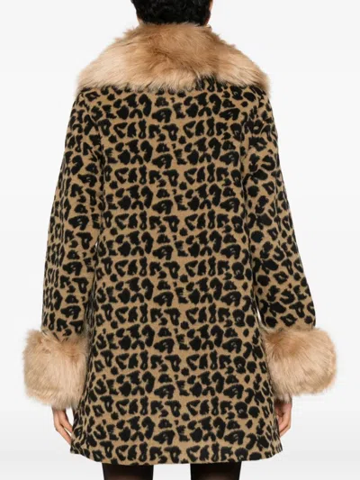 Never Fully Dressed Leopard-print Coat In Brown