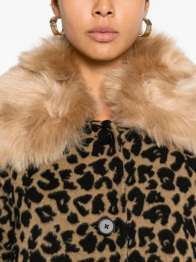 Never Fully Dressed Leopard-print Coat In Brown