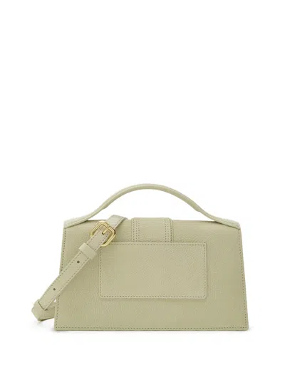 Jacquemus Le Grand Child Leather Shoulder Bag Martellata Yellow Paglia  In Neutral