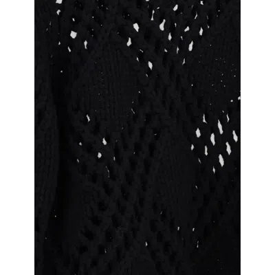 Jil Sander Black Fleece Wool Women's Sweatshirt In Black