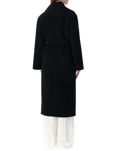 Alberta Ferretti Alberta Ferreti Coat In Double-face Wool In Black
