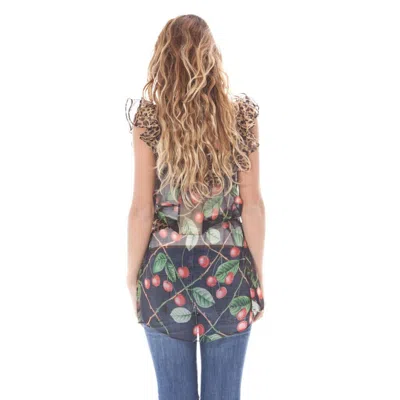 John Galliano Black Silk Women's Shirt In Multi