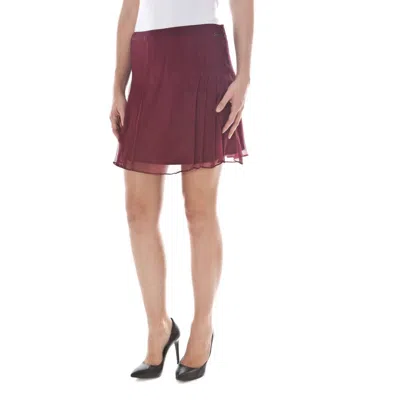 John Galliano Red Silk Women Skirt In Brown