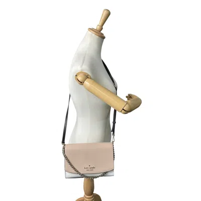 Pre-owned Kate Spade Beige White Pvc Handbag Shoulder Bag () In Multi