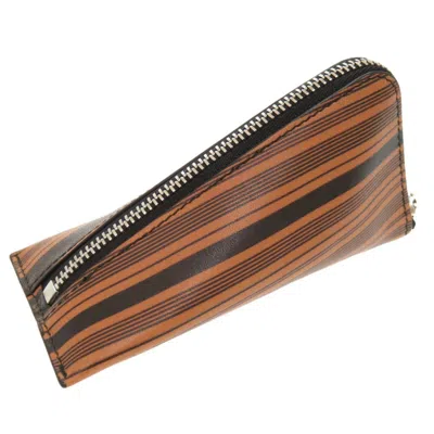 Pre-owned Loewe Black Brown Leather Coin Purse/coin Case () In Multi