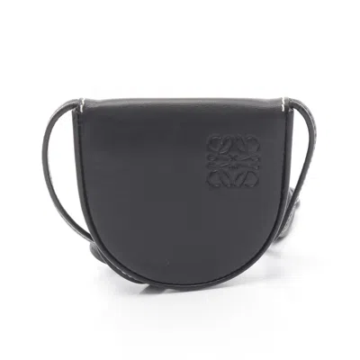 Pre-owned Loewe Black Leather Coin Purse/coin Case ()